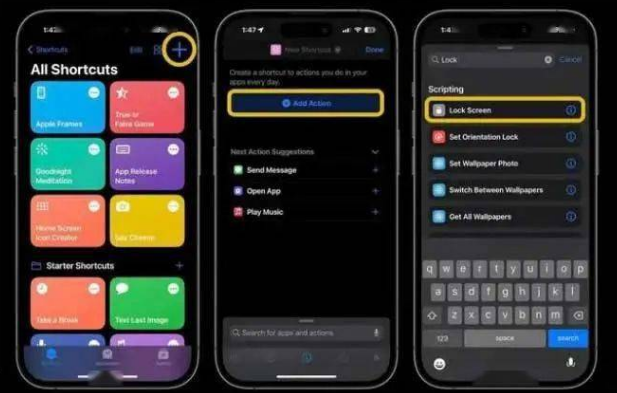 江汉石油管理局苹果14锁屏维修店分享iPhone14升级iOS16.4后如何创建锁屏快捷方式 